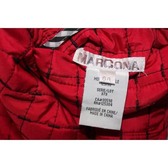 Quilted Vest Reversible Womens Size Large Red White Pockets Buttons Lightweight - Picture 6 of 6